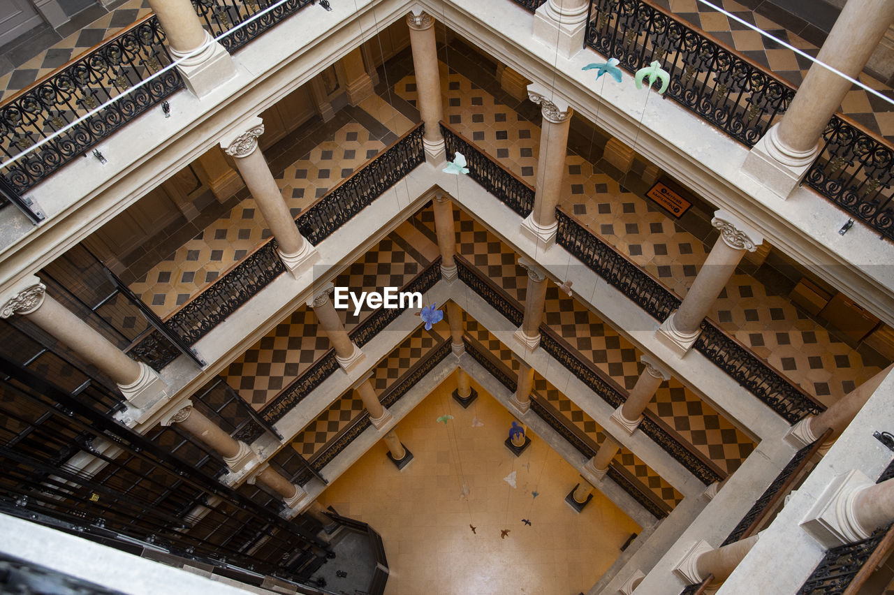 Low angle view of staircase in building