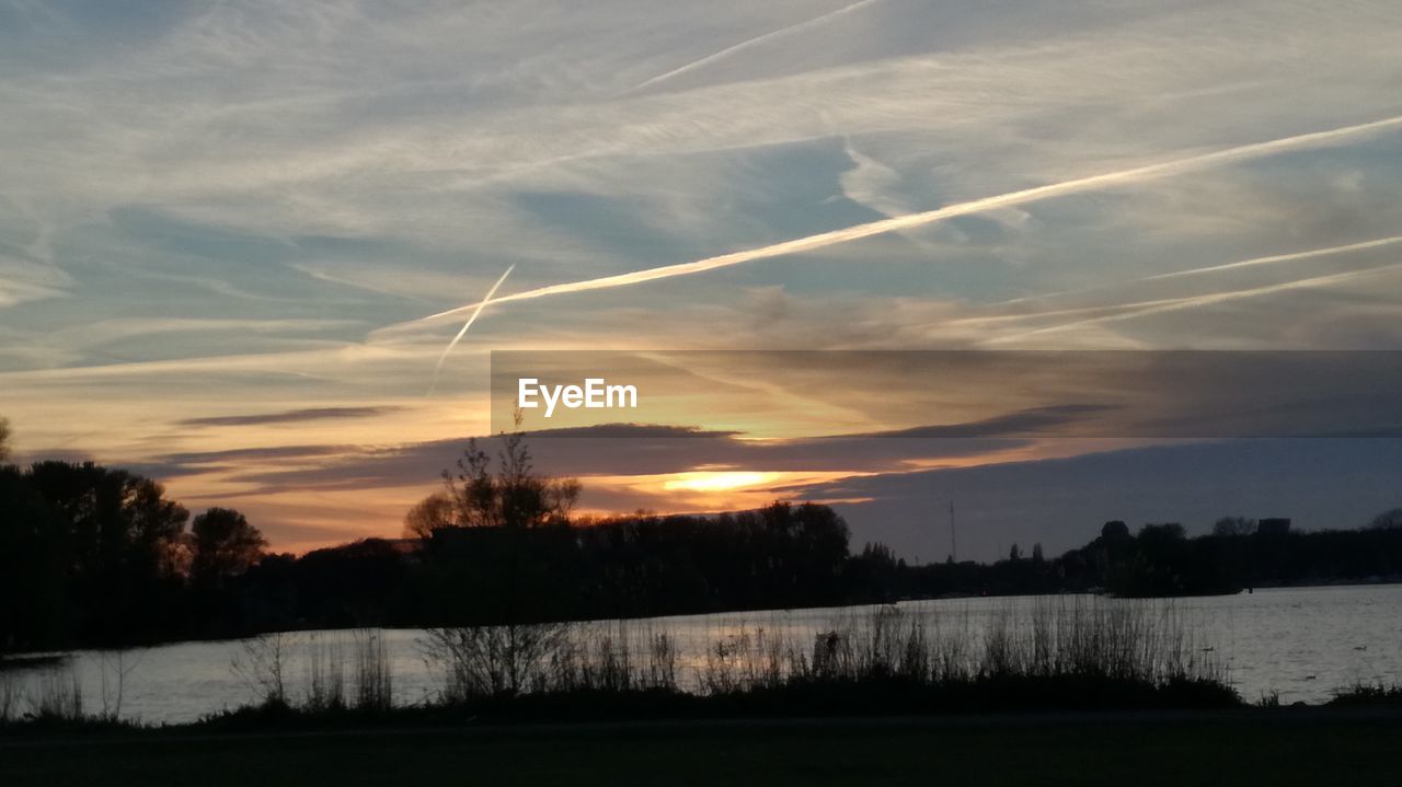 SCENIC VIEW OF SILHOUETTE TREES AGAINST SKY