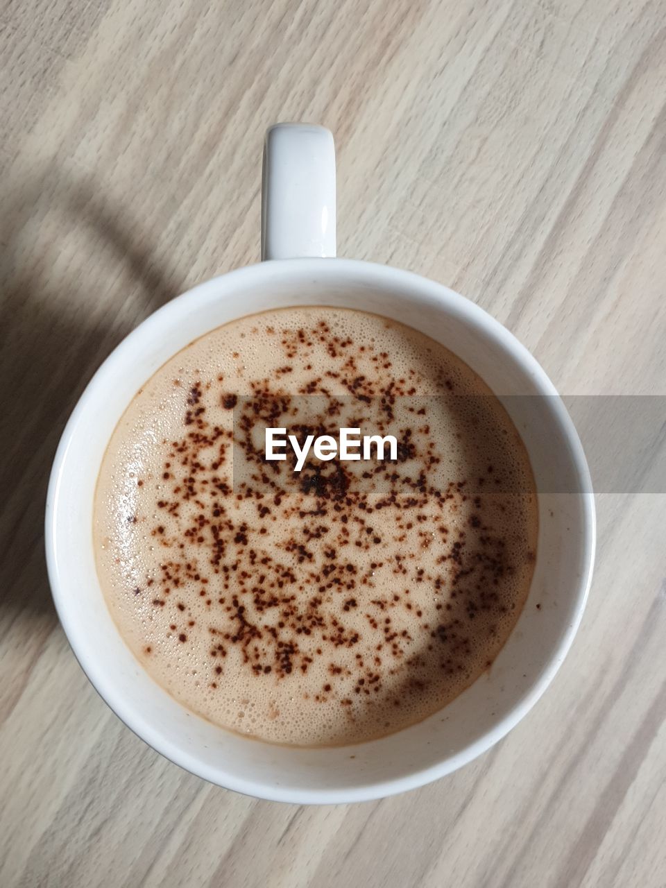 High angle view of coffee on table