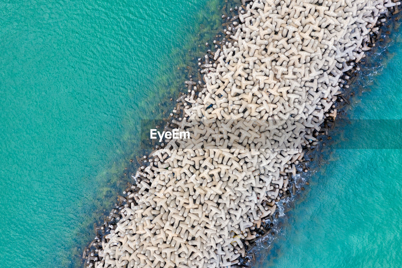 HIGH ANGLE VIEW OF BEACH