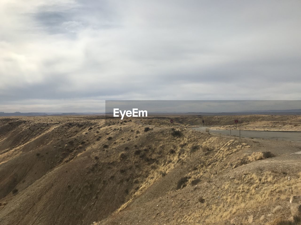 Scenic view of desert against sky