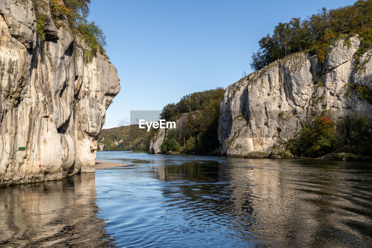 Nature reserve at danube river breakthrough near kelheim, bavaria