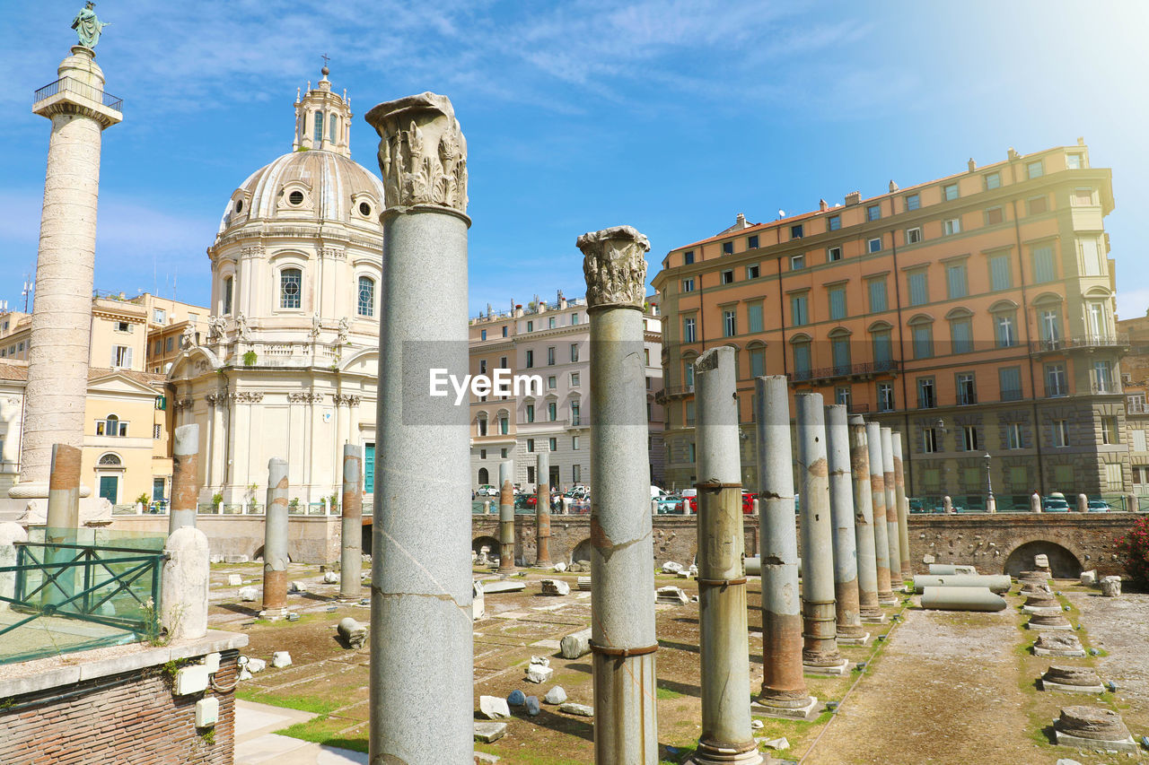 Forum and market of trajan in rome, italy