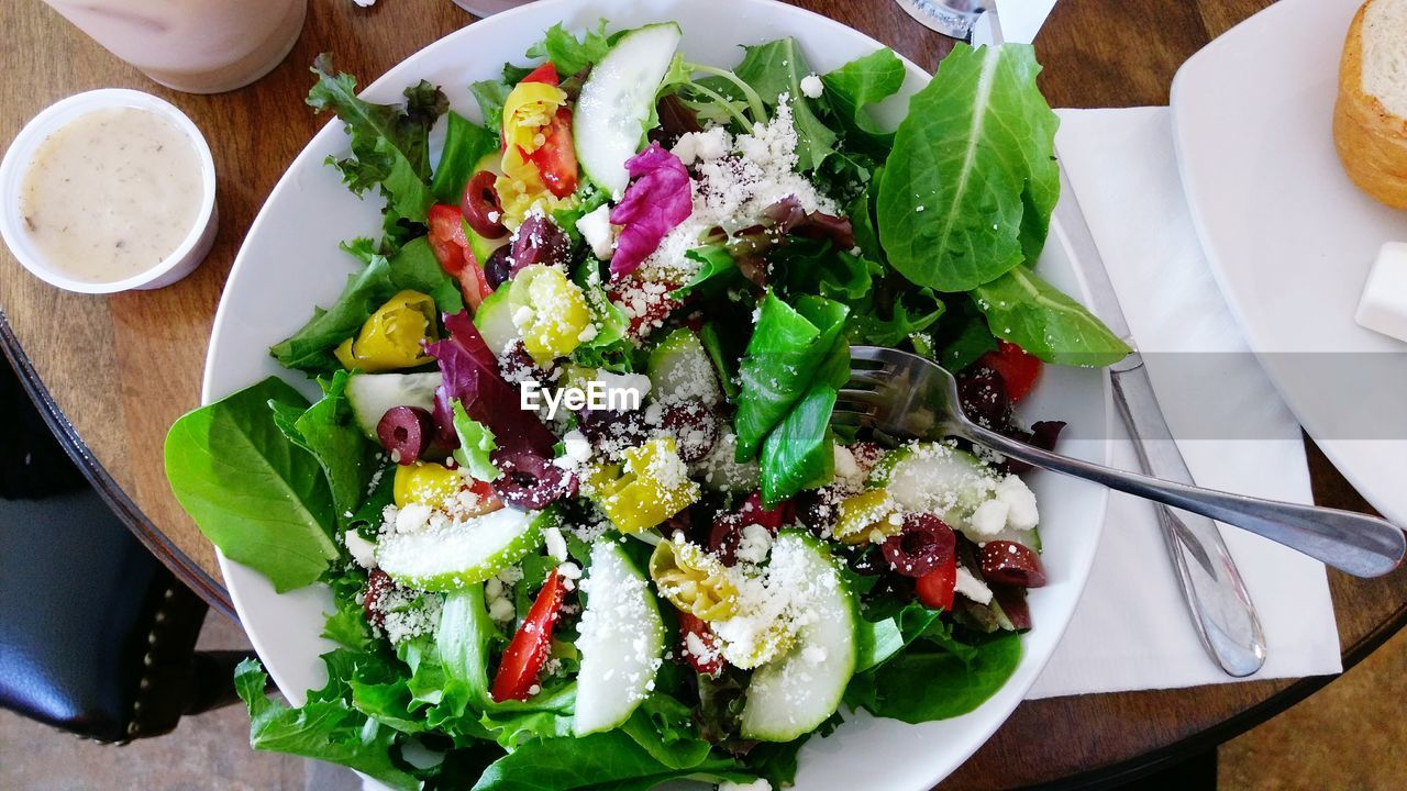 Close-up of food on table