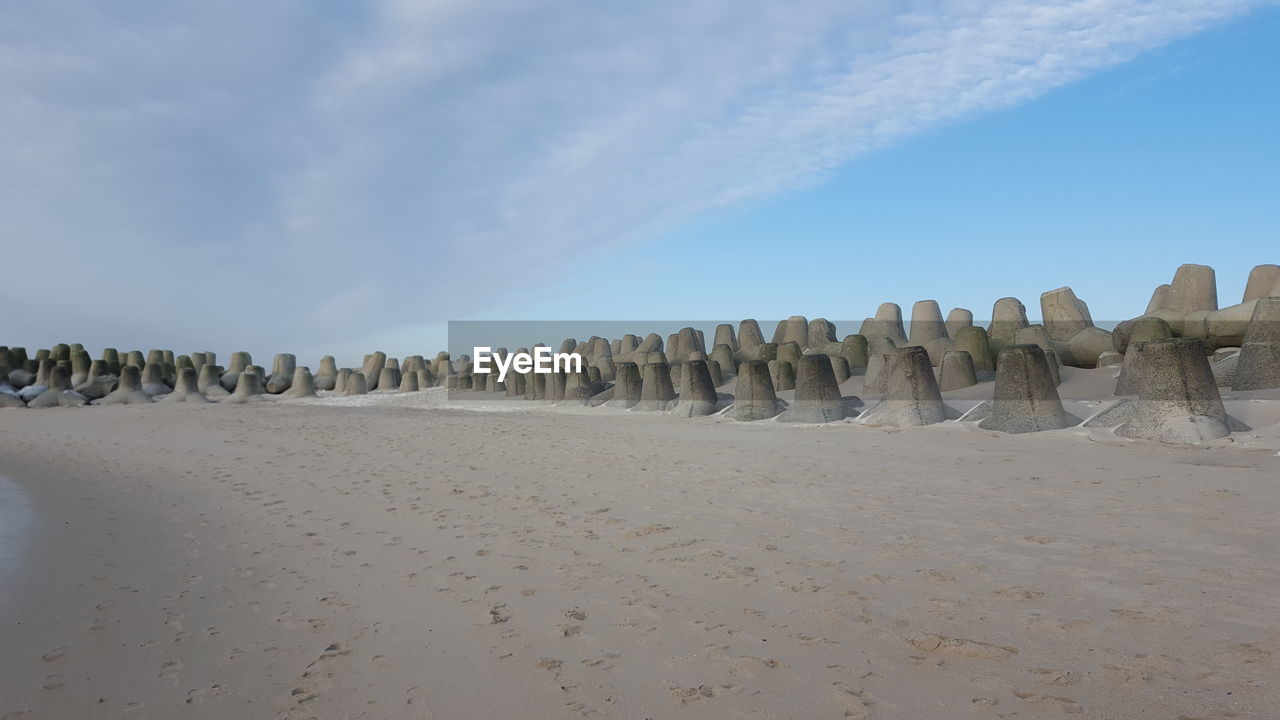 Built structure on the beach