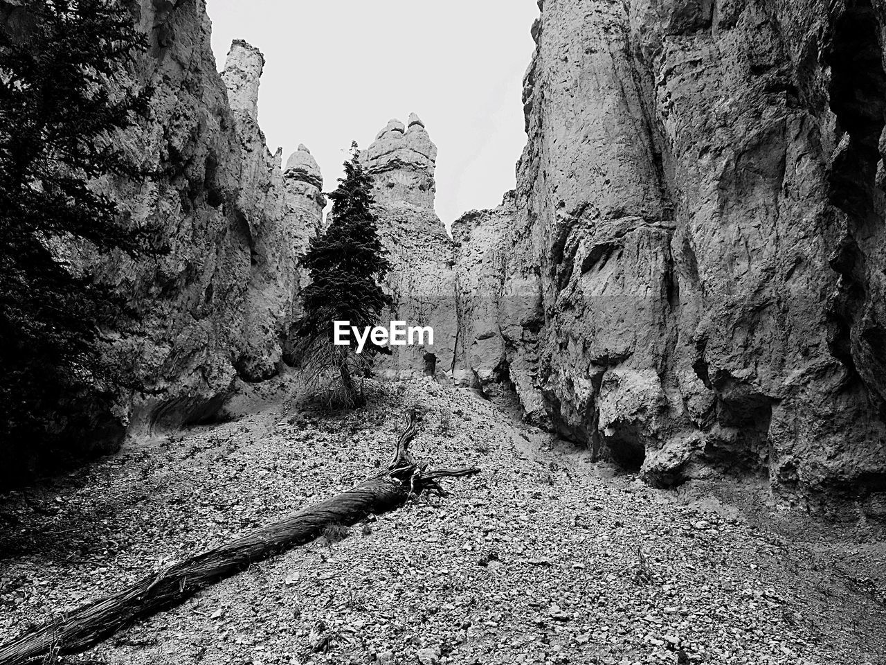 Rock formations against clear sky