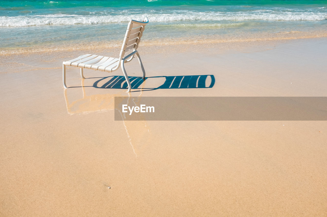 Sun lounger at beach