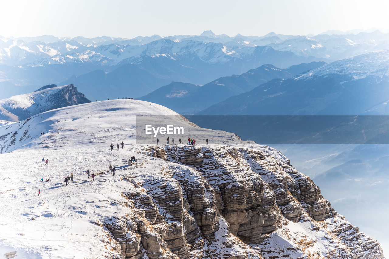 Scenic view of mountain range against sky