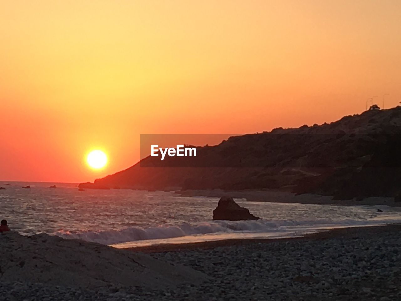 SCENIC VIEW OF SEA DURING SUNSET