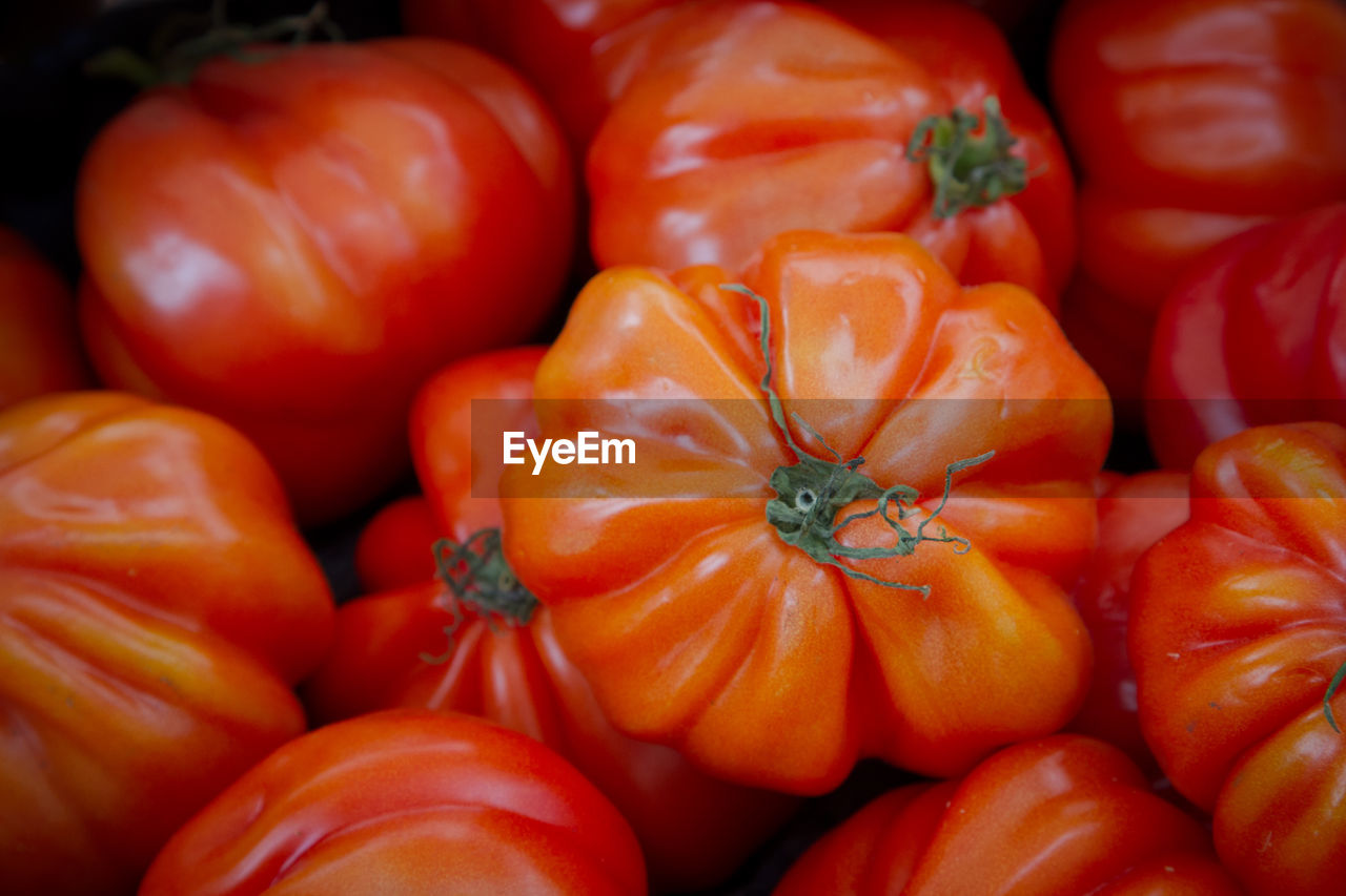 Full frame shot of tomatoes at market