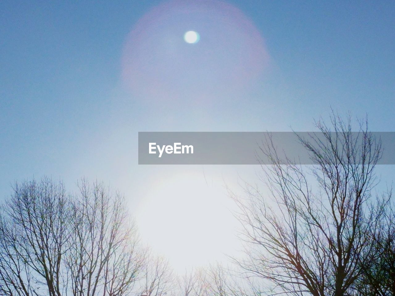 LOW ANGLE VIEW OF MOON IN SUNLIGHT