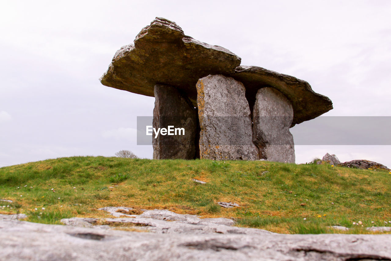 STONE WALL ON FIELD