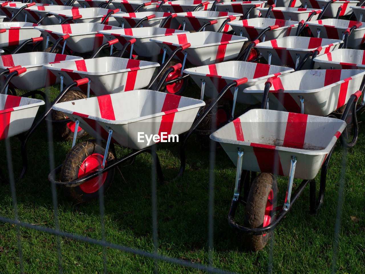 England  themed wheelbarrows 