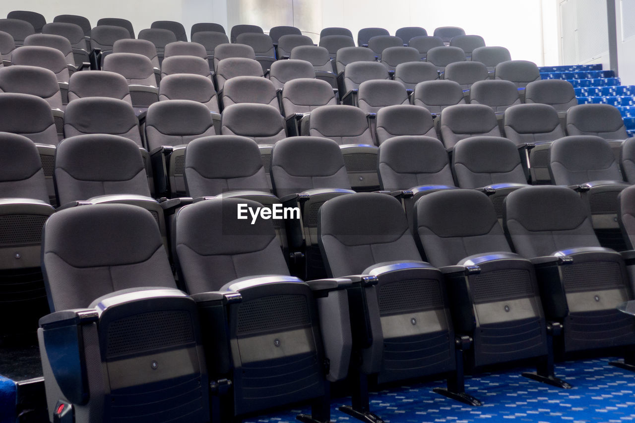 Empty seats in row at auditorium