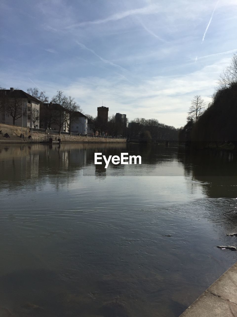 View of buildings at riverside