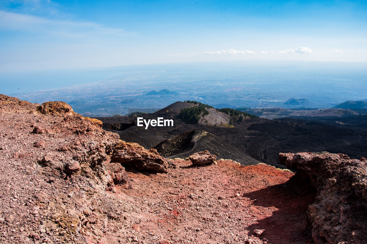 Scenic view of mountain against sky