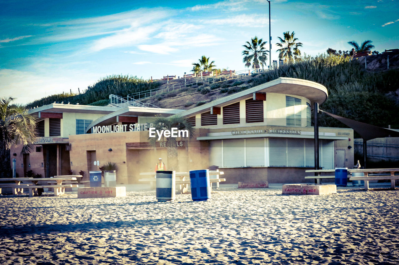 BUILT STRUCTURES ON BEACH