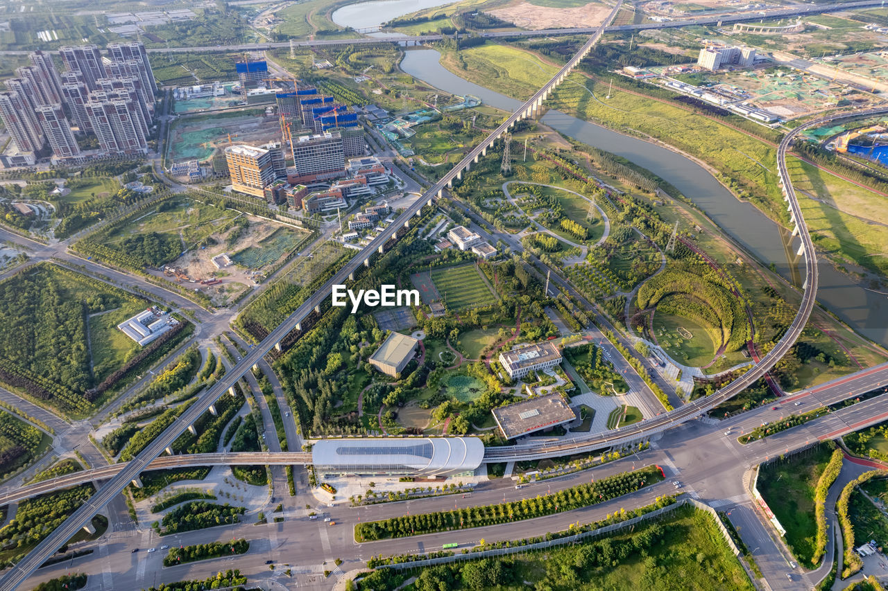 Bird's-eye view of xi'an, china.