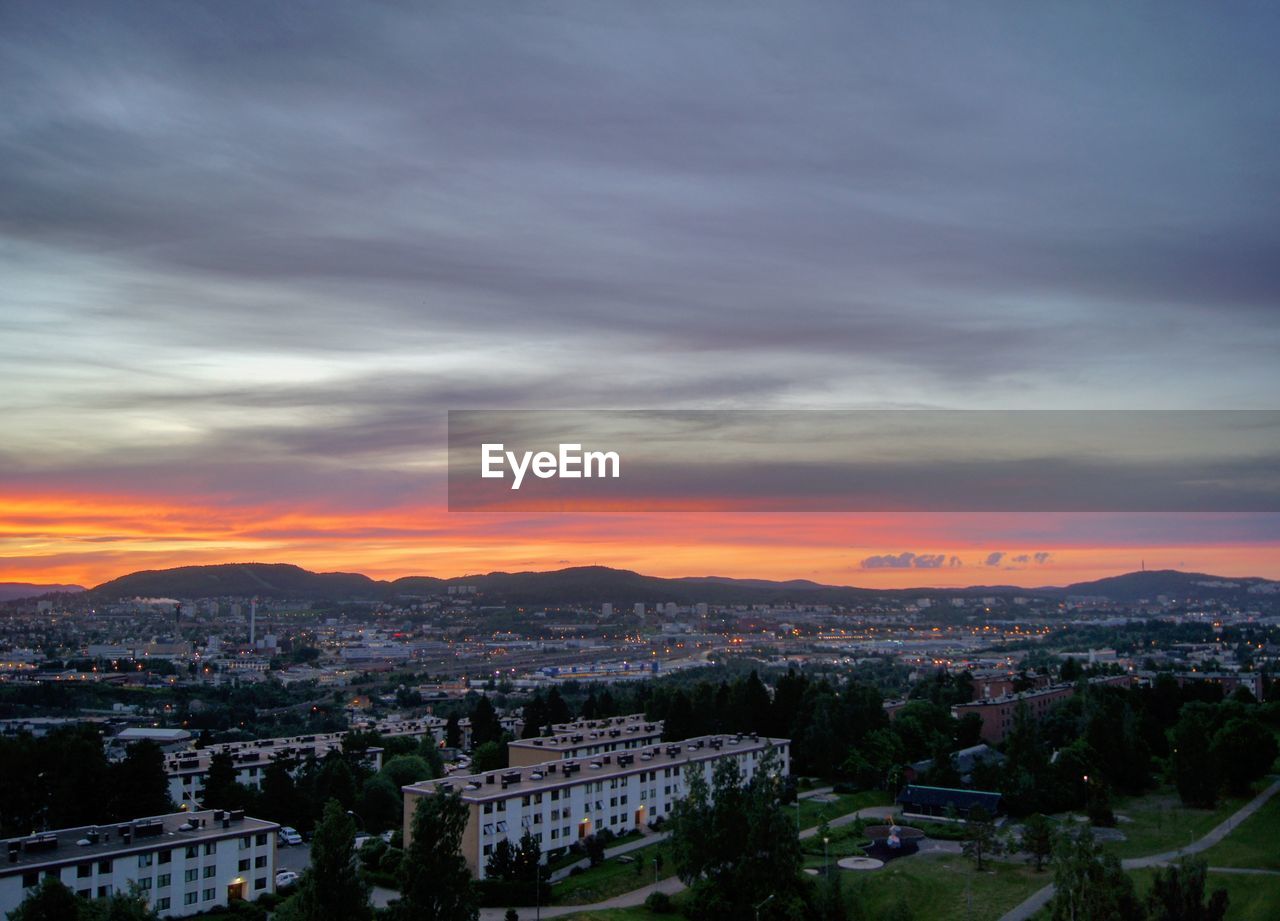 Cityscape at sunset