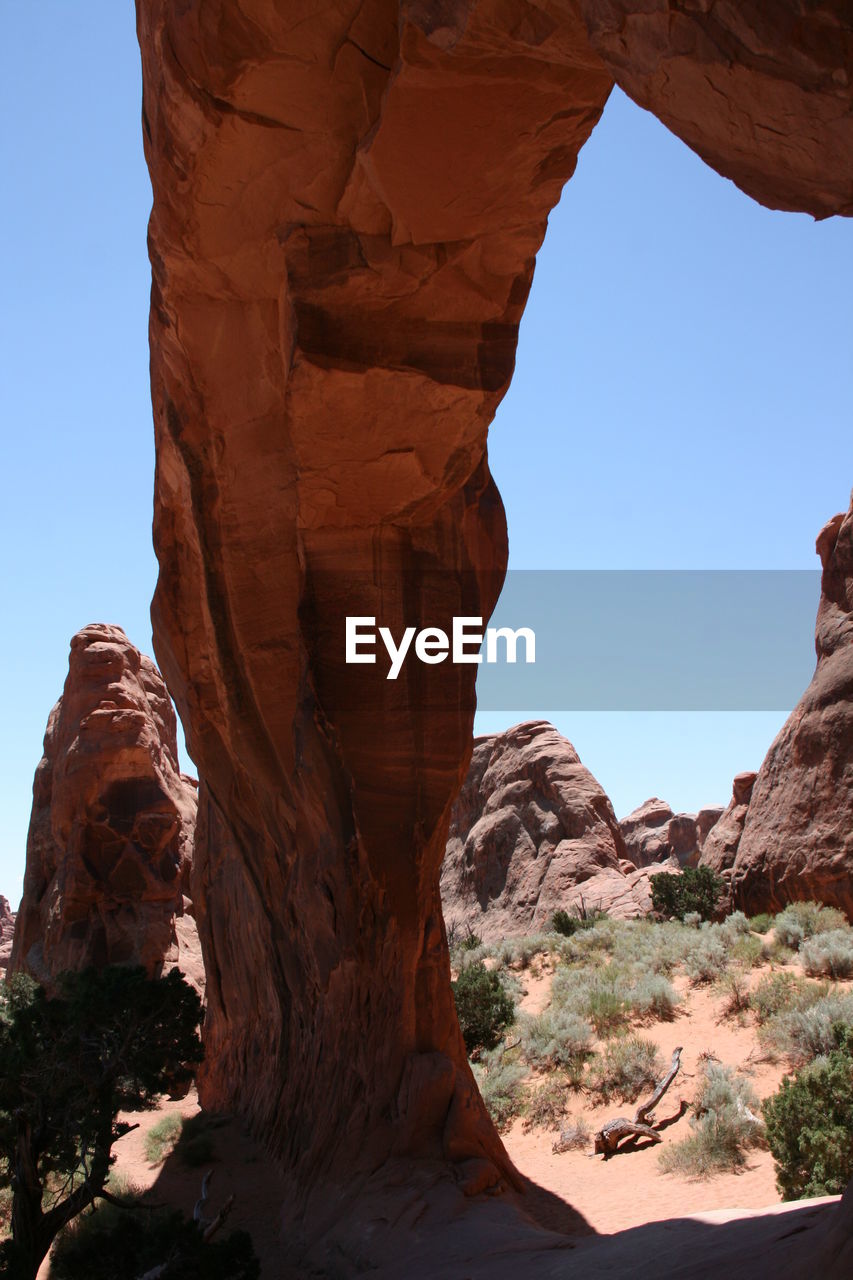 Rock formations at arches national park