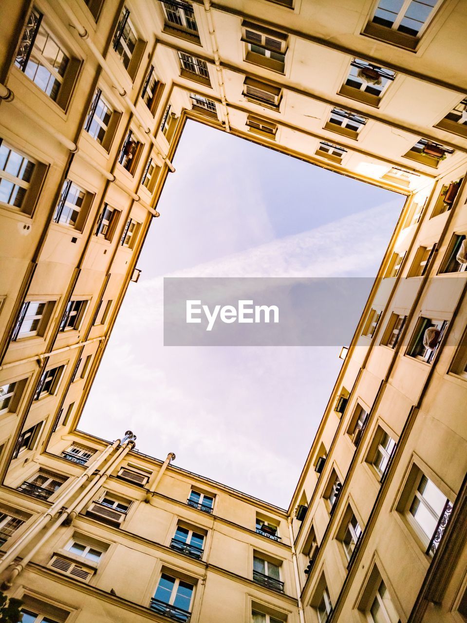 Low angle view of buildings against sky