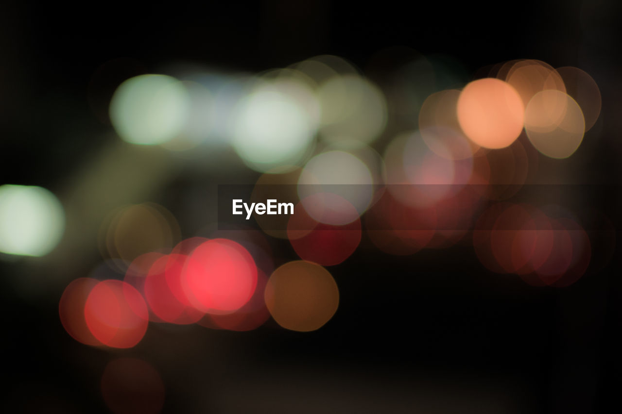 DEFOCUSED LIGHTS AT NIGHT