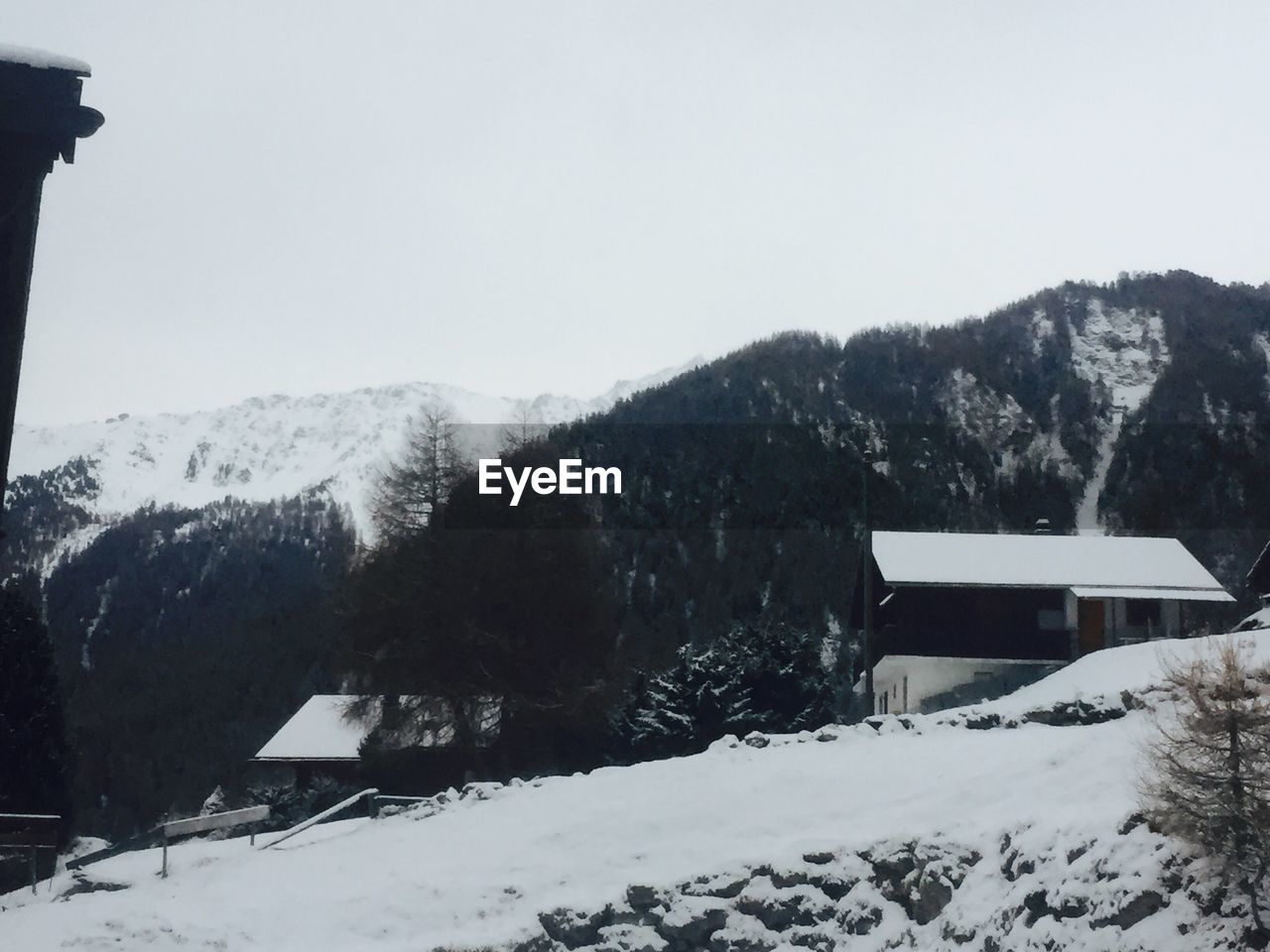 HOUSE AGAINST CLEAR SKY DURING WINTER