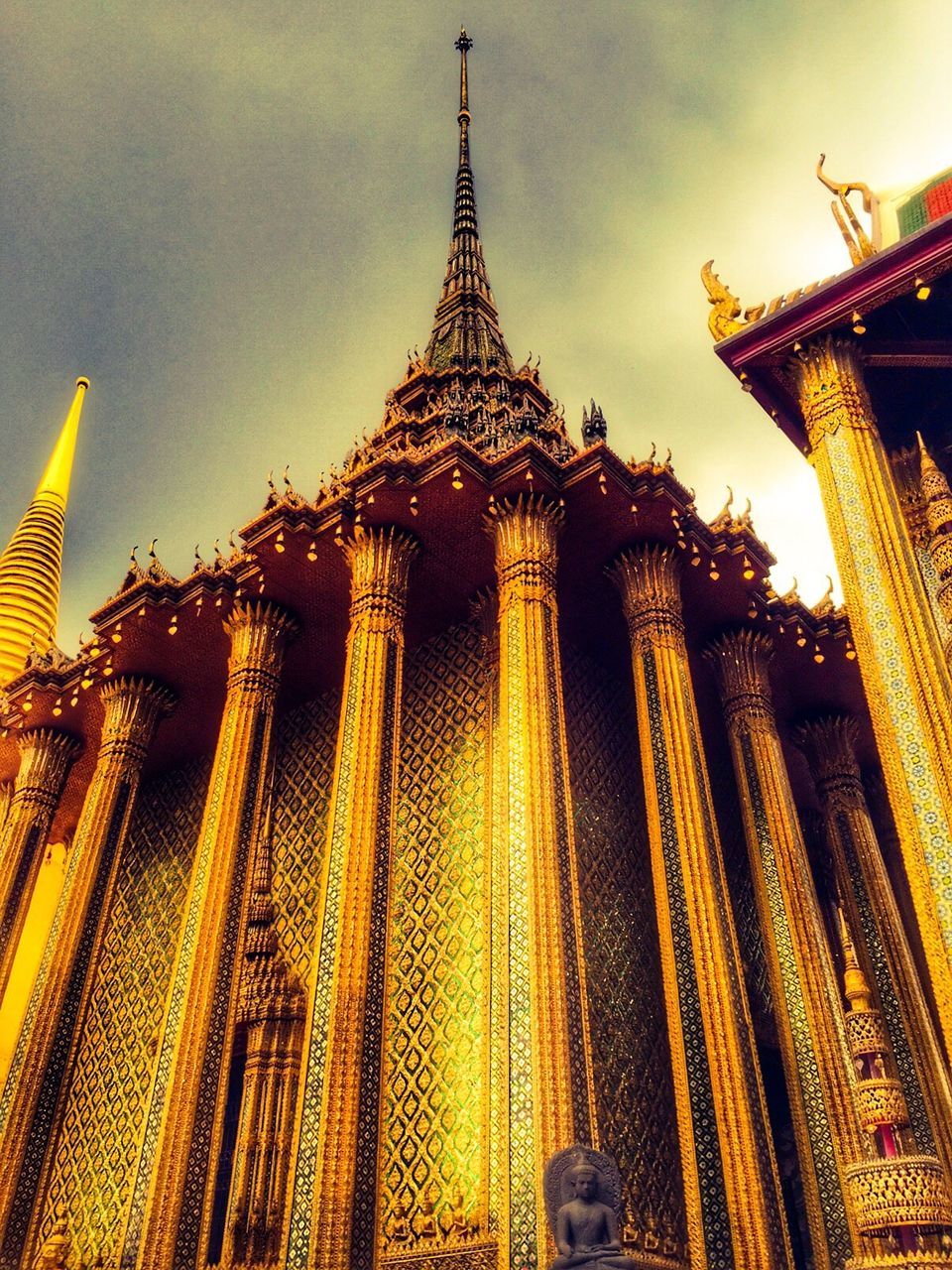 LOW ANGLE VIEW OF TEMPLE WITH SKY IN BACKGROUND