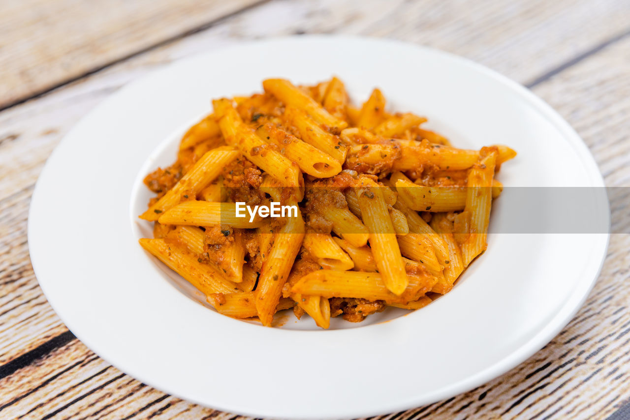 Close-up of food in plate on table