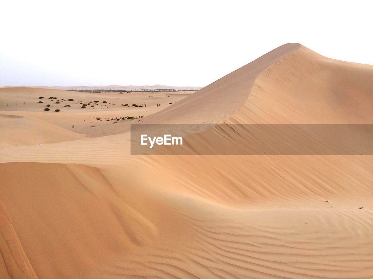 Scenic view of desert against clear sky