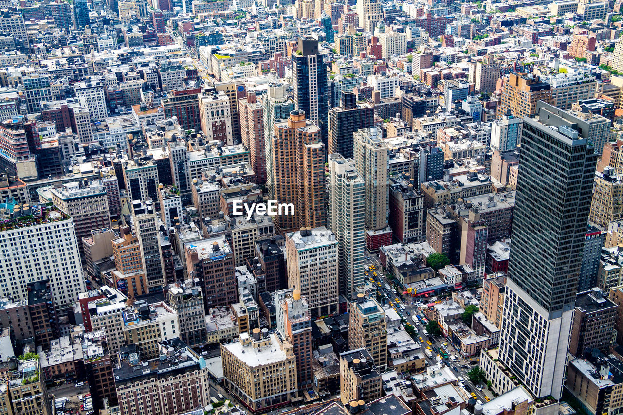 High angle view of cityscape