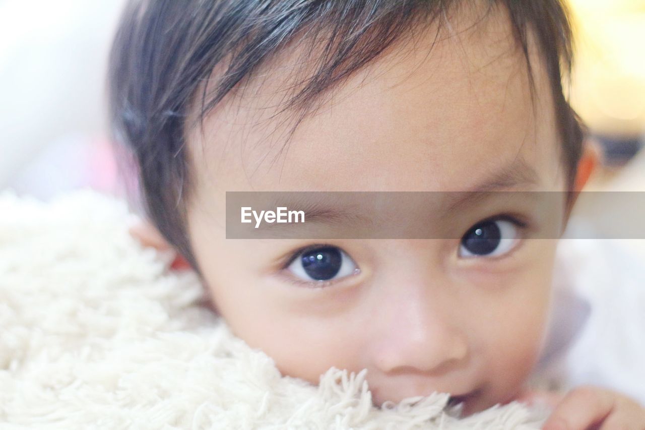 Close-up portrait of boy