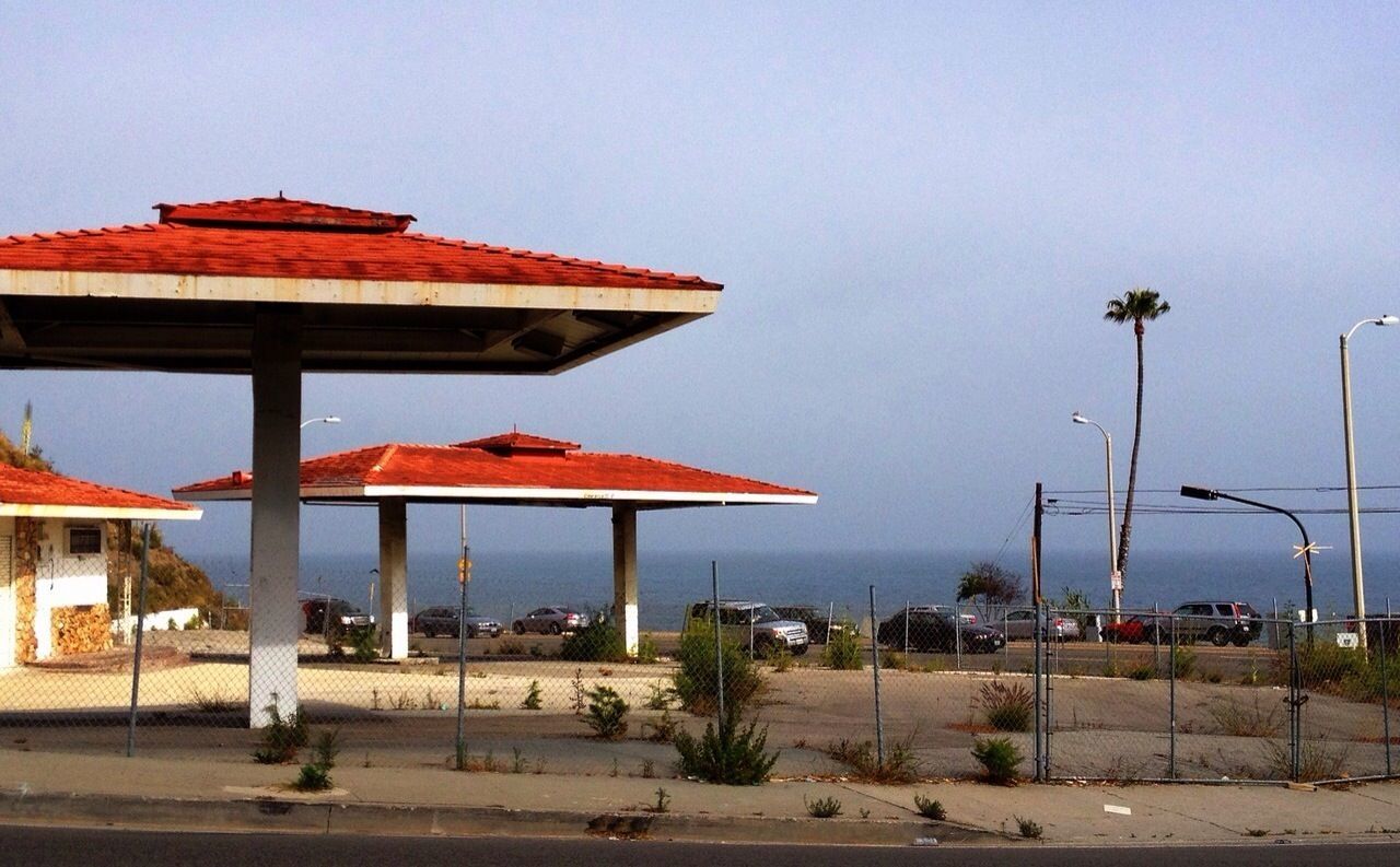 VIEW OF BUILT STRUCTURES AGAINST CLEAR SKY