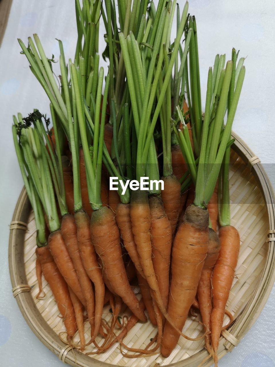 High angle view of vegetables on table