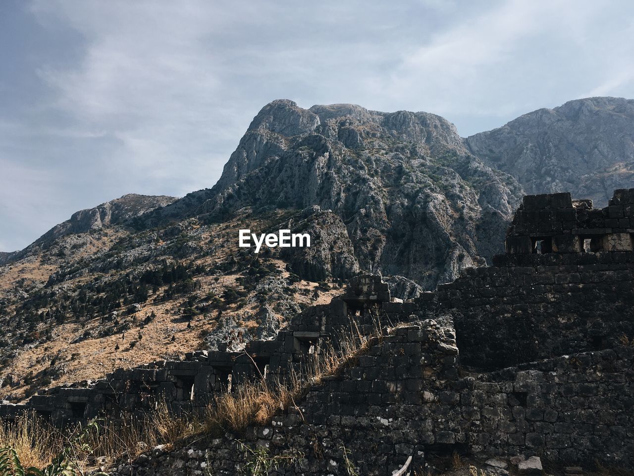 View of mountain range against the sky