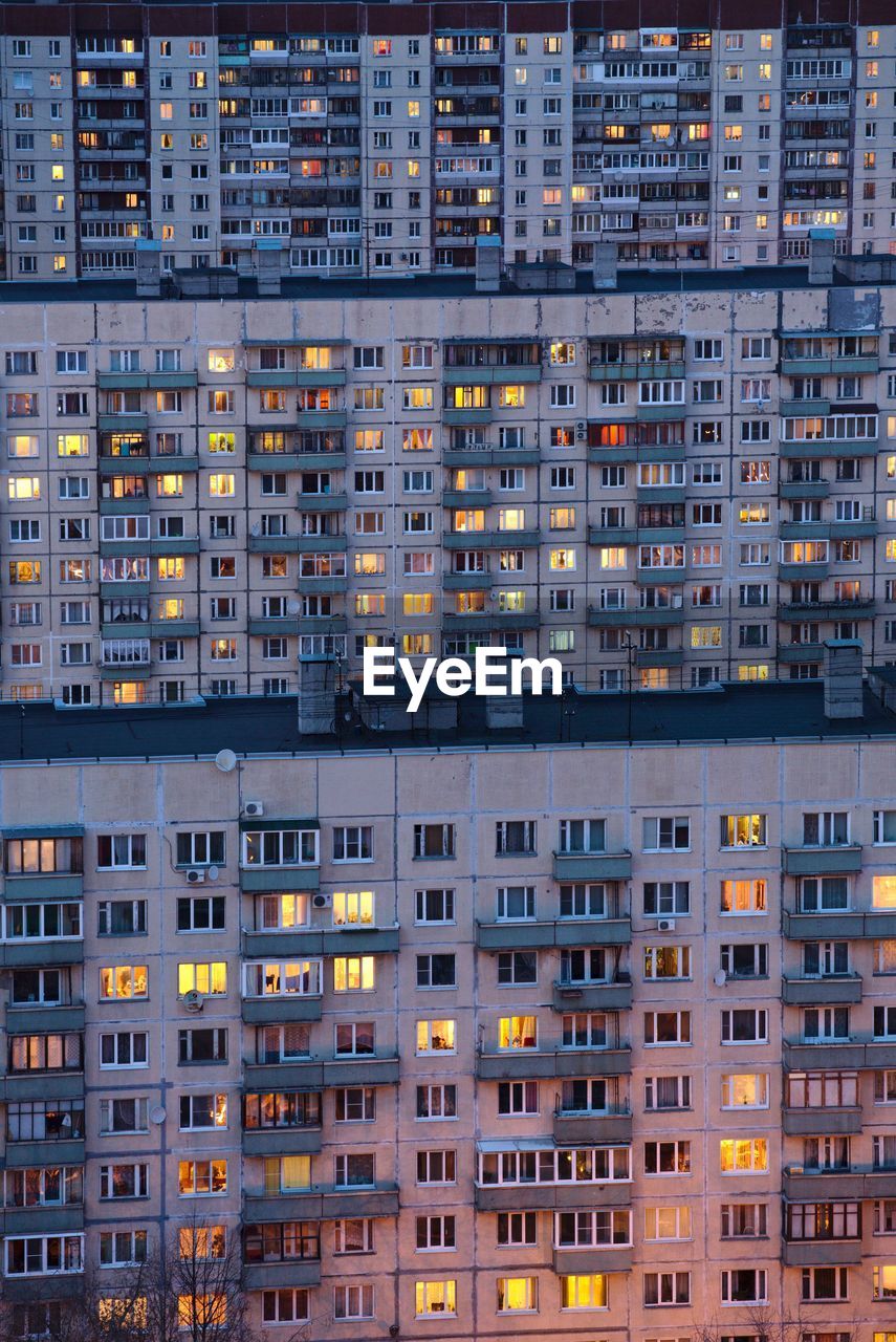 Full frame shot of illuminated building