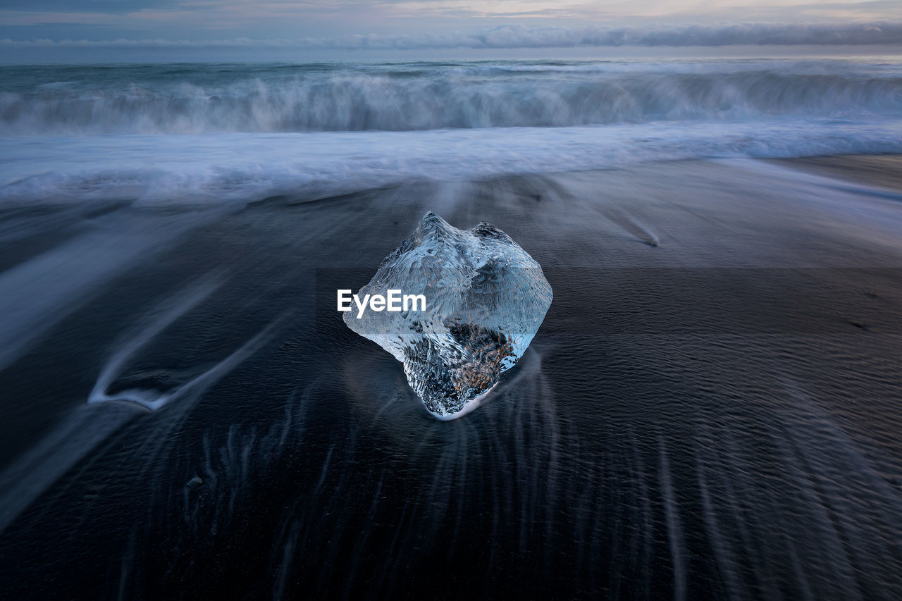 Ice block at diamond beach, iceland