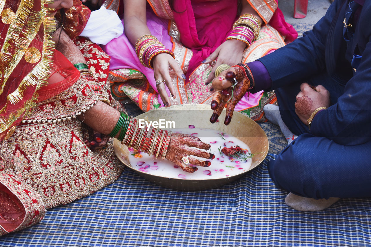 Performing traditional indian wedding rituals