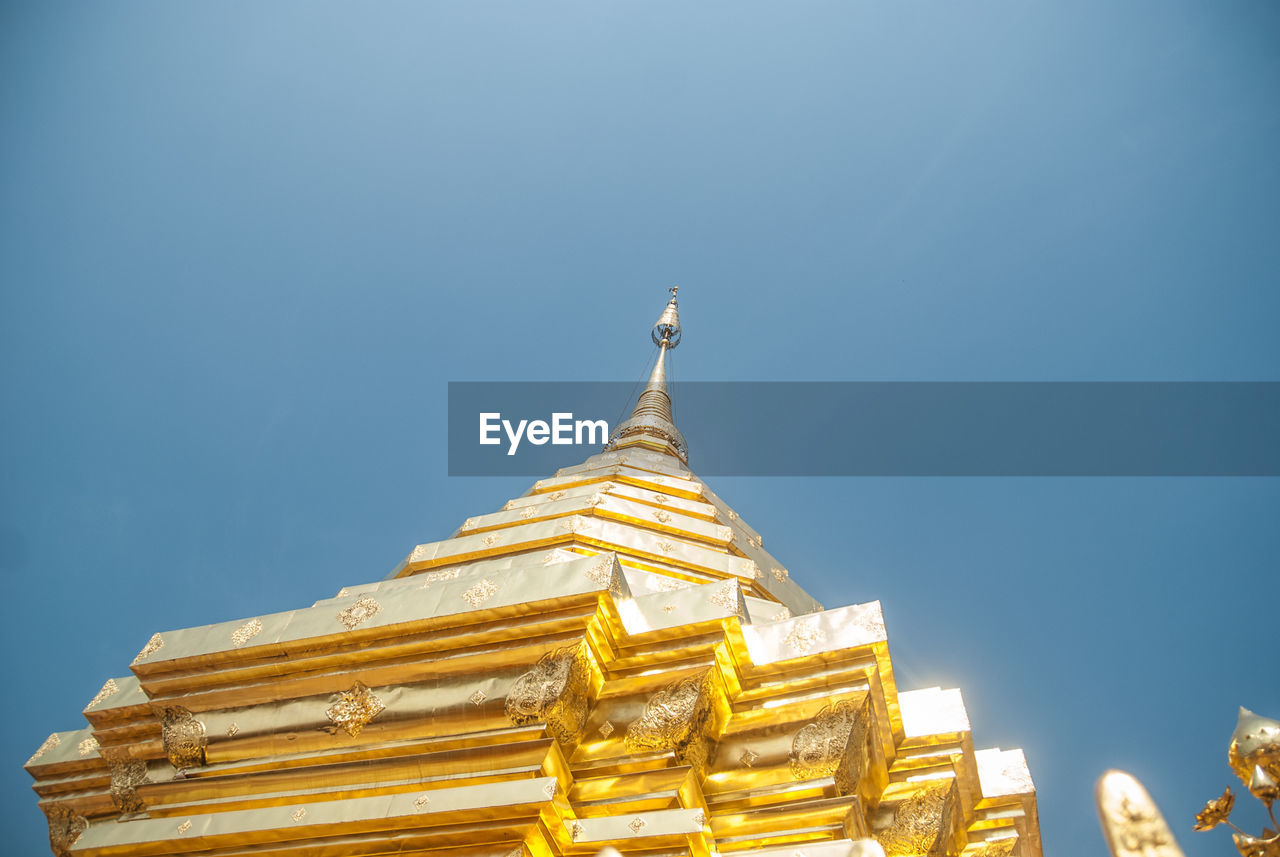 LOW ANGLE VIEW OF PAGODA AGAINST THE SKY