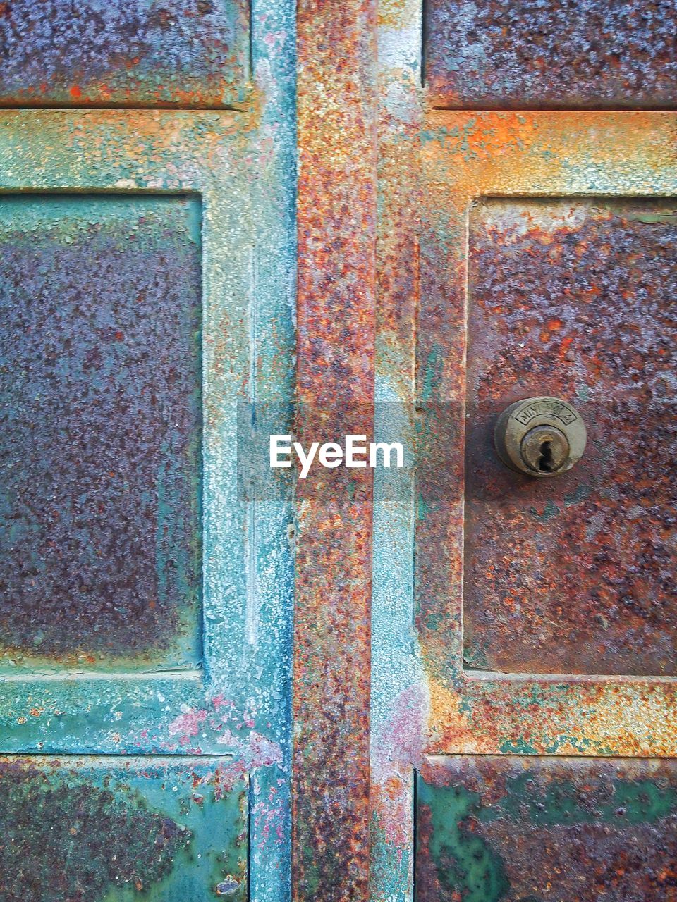 Full frame shot of rusty metal door