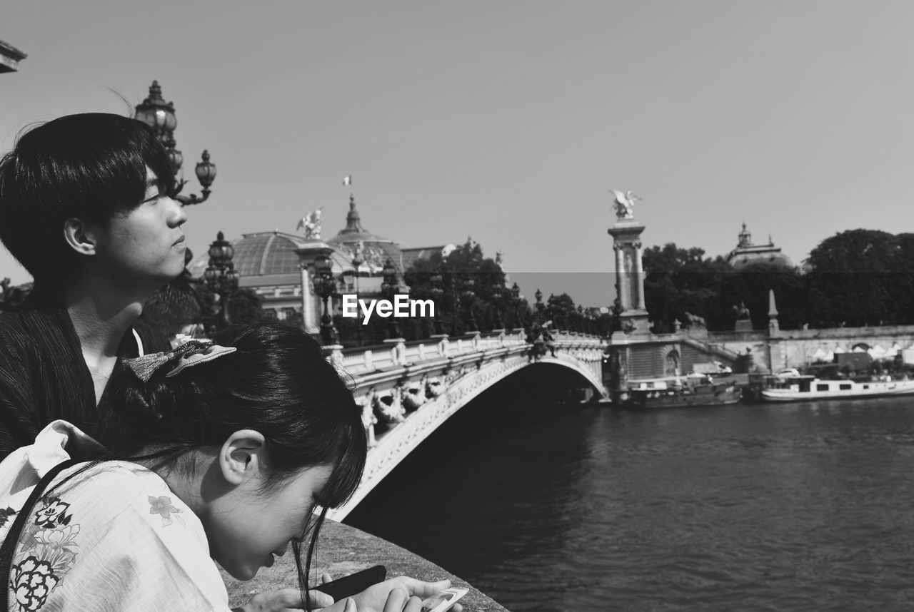 “Silence is a true friend who never betrays.” ~Confucius Architecture River Water Real People City Sky Bridge Tourism Seine Two People My Best Photo