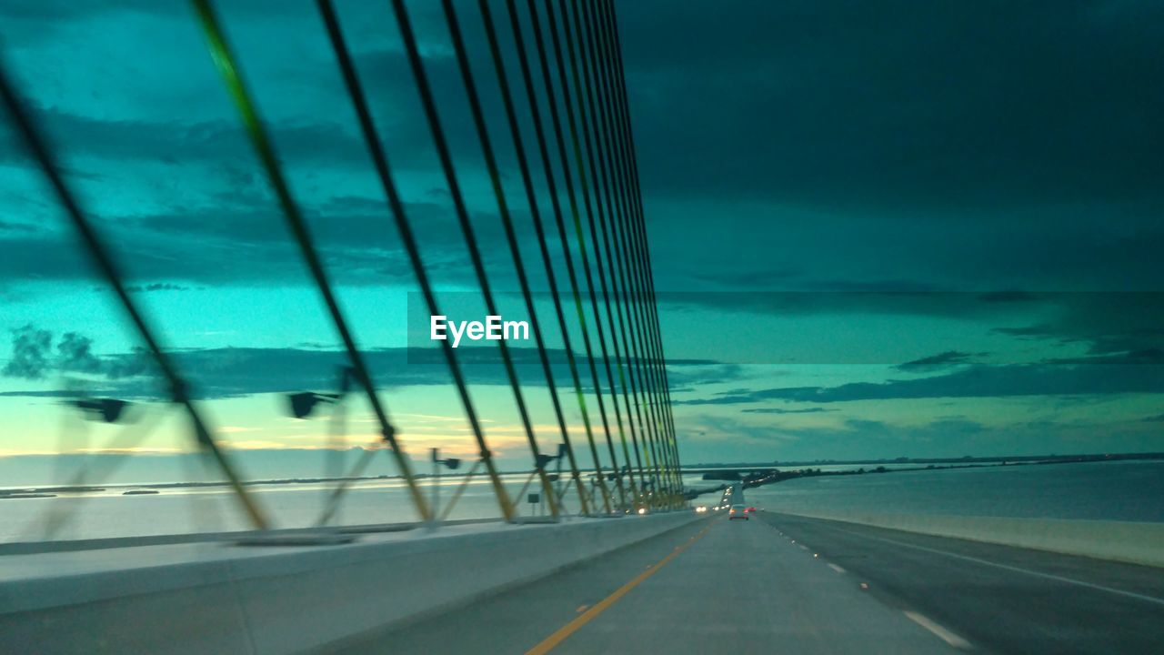 SUSPENSION BRIDGE AT DUSK