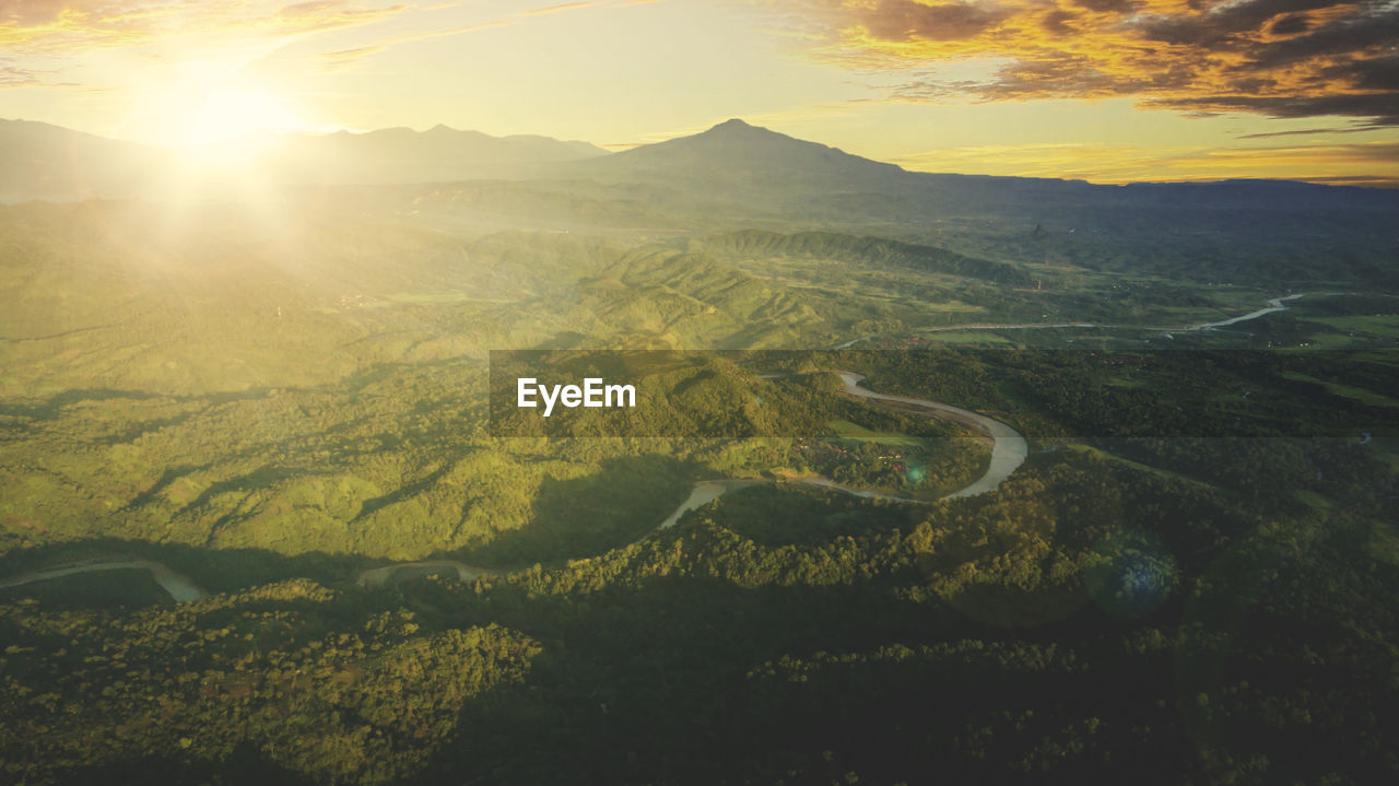 SCENIC VIEW OF LANDSCAPE DURING SUNSET