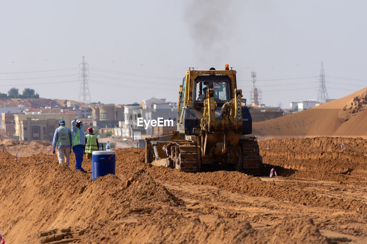 PANORAMIC SHOT OF CONSTRUCTION SITE