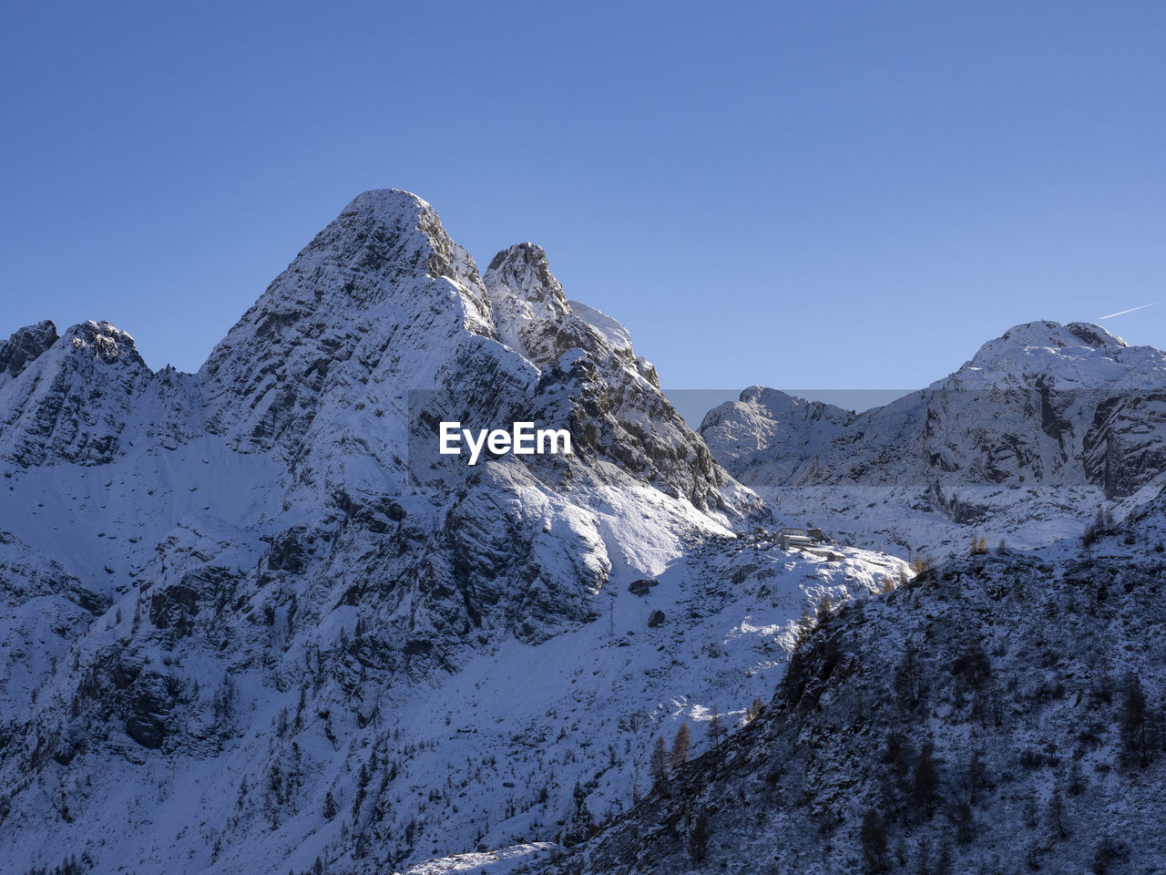 View of trona mount in winter