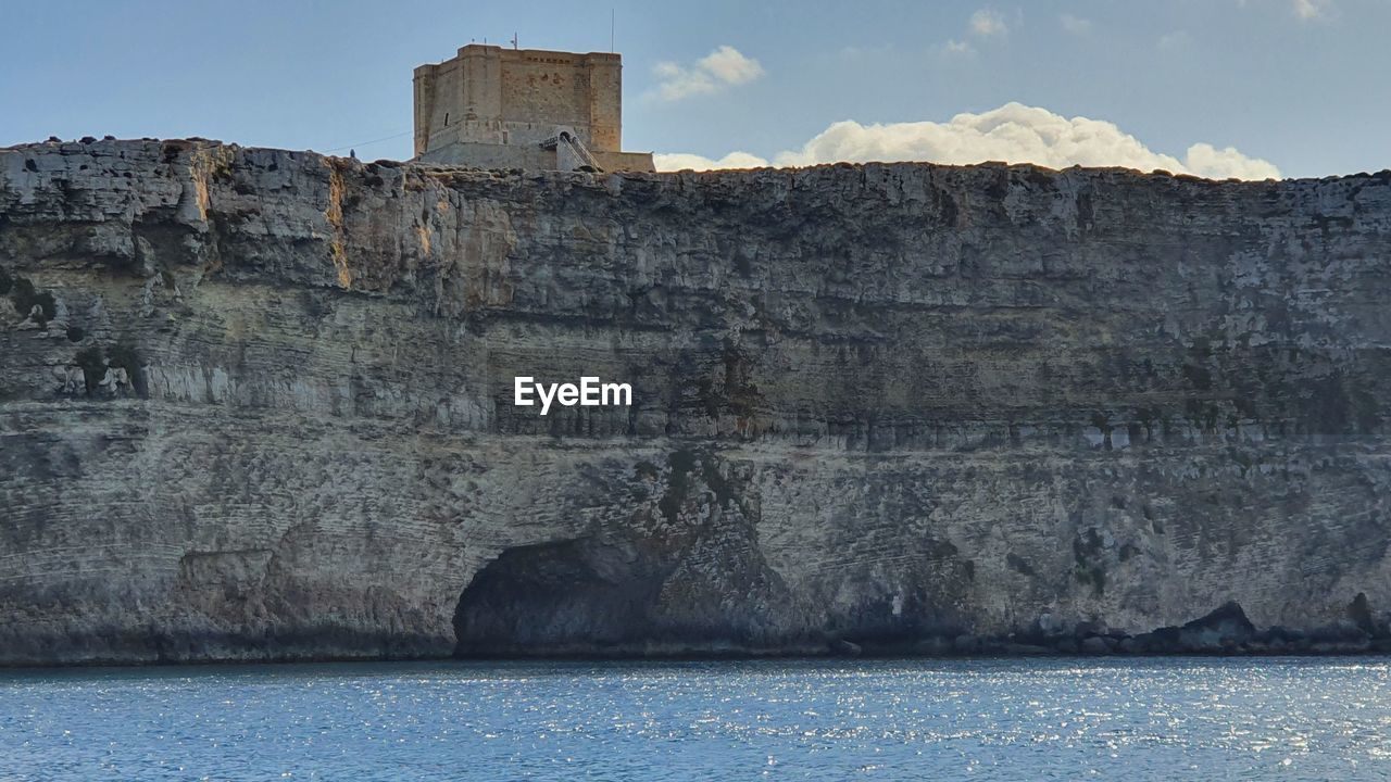 Rock formations in sea