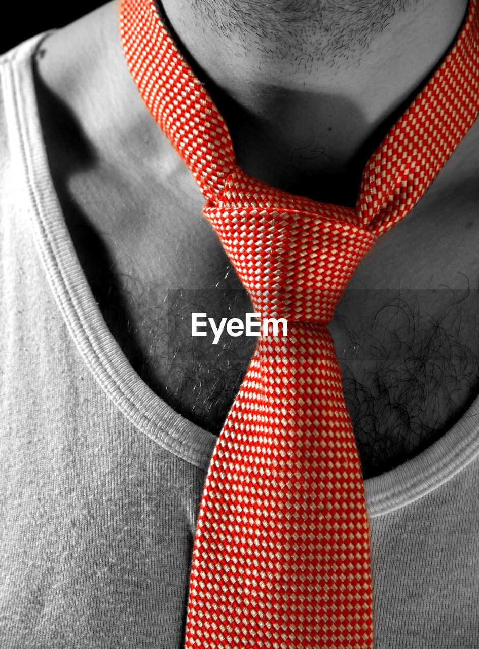 Man in red tie