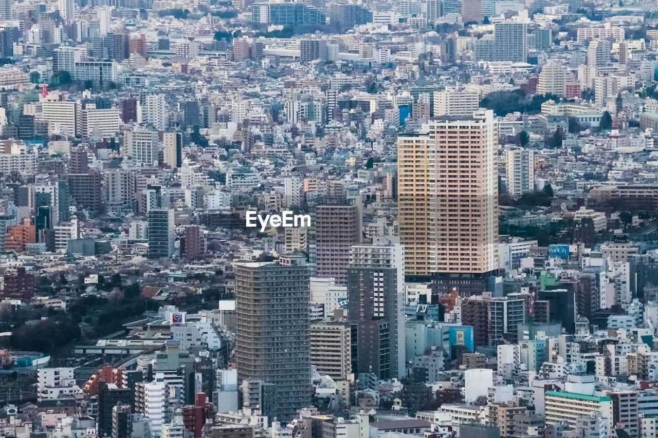 HIGH ANGLE VIEW OF CITY BUILDINGS