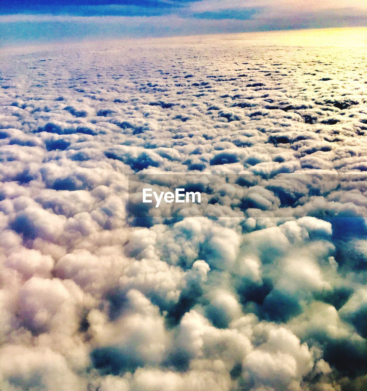 AERIAL VIEW OF CLOUDS IN SEA