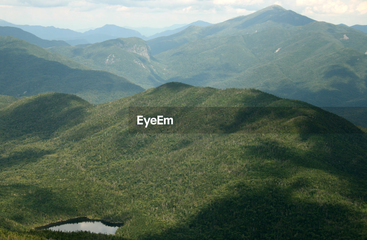 Scenic view of landscape against cloudy sky